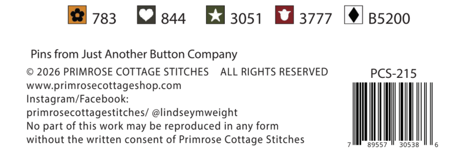 Garden Variety: Ladybug Cross Stitch by Lindsey Weight of Primrose Cottage - PDF Pattern