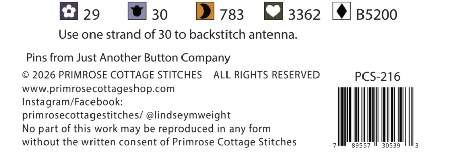 Garden Variety: Dragonfly Cross Stitch by Lindsey Weight of Primrose Cottage - PDF Pattern