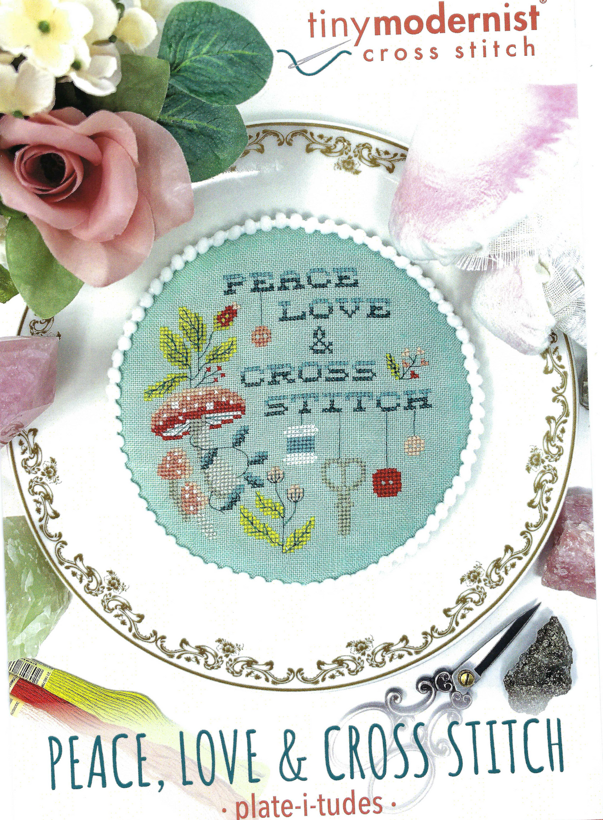 Peace, Love, & Cross Stitch Cross Stitch by Tiny Modernist - Paper Pattern