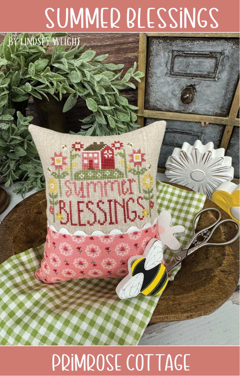 Summer Blessings Cross Stitch by Lindsey Weight of Primrose Cottage - PDF Pattern