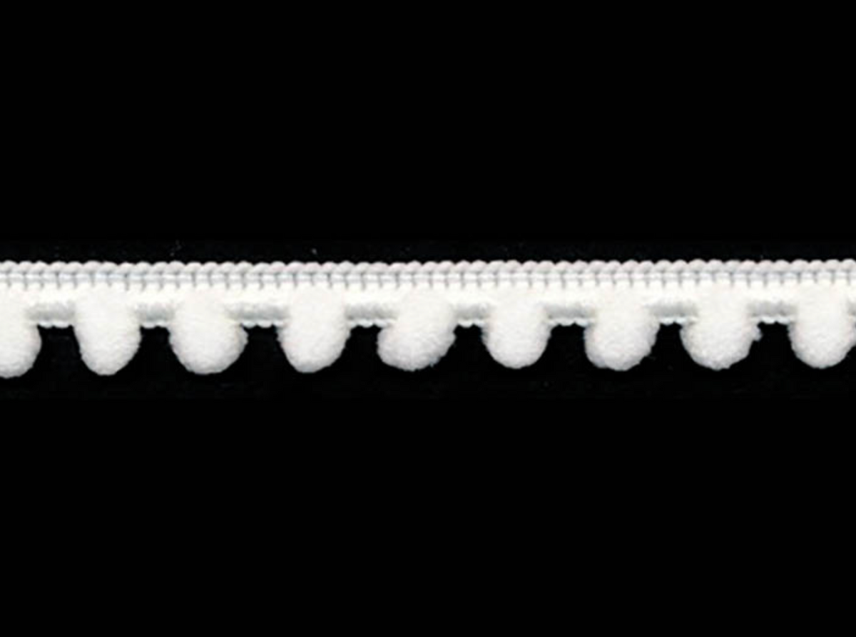 Baby Pom Pom Trim Fringe, 3/8 inch - Antique White