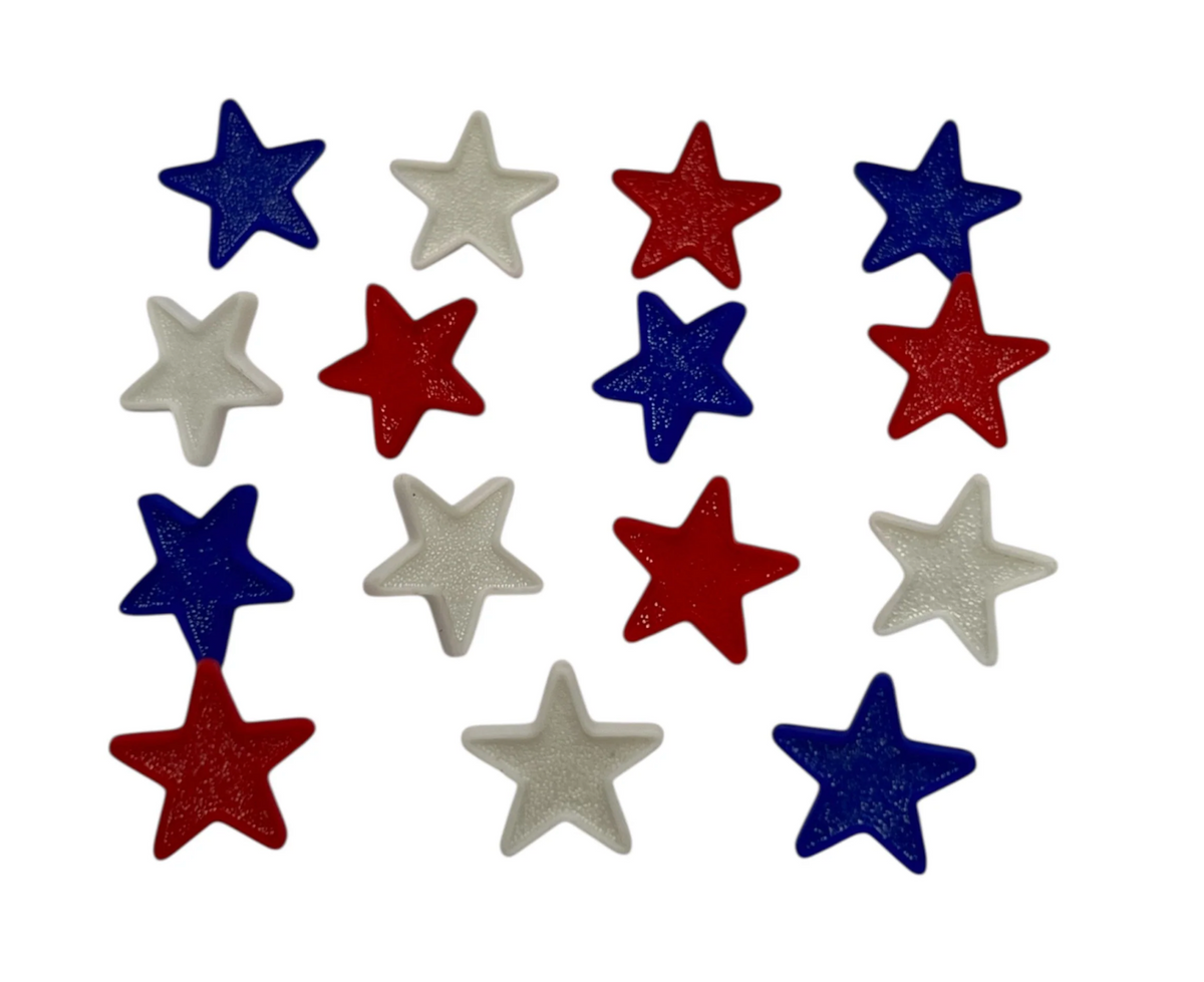 America 250 Classic Star Buttons - by Buttons Galore and More