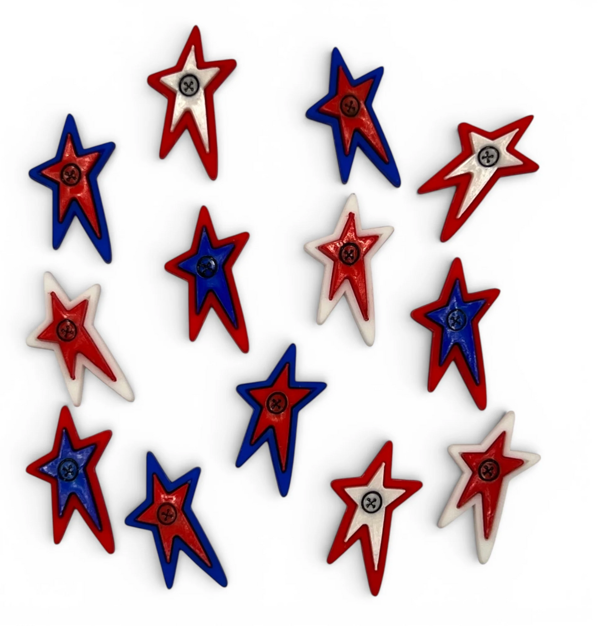 America 250 Shooting Star Buttons - by Buttons Galore and More
