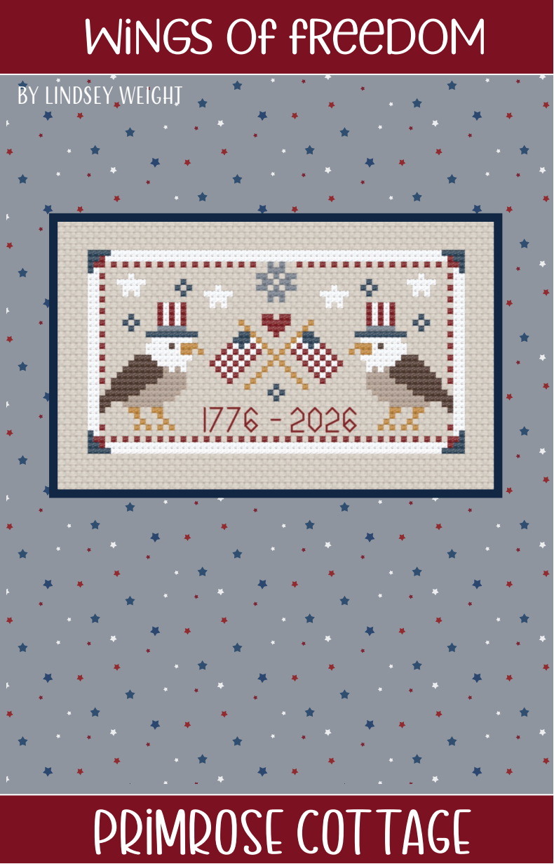 Wings of Freedom Cross Stitch by Lindsey Weight of Primrose Cottage - PDF Pattern