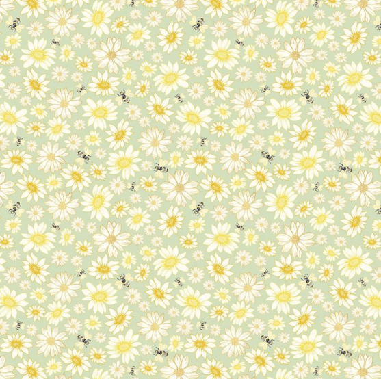 Home Sweet Home | CD3046 | Tossed Flowers & Bees - Sage