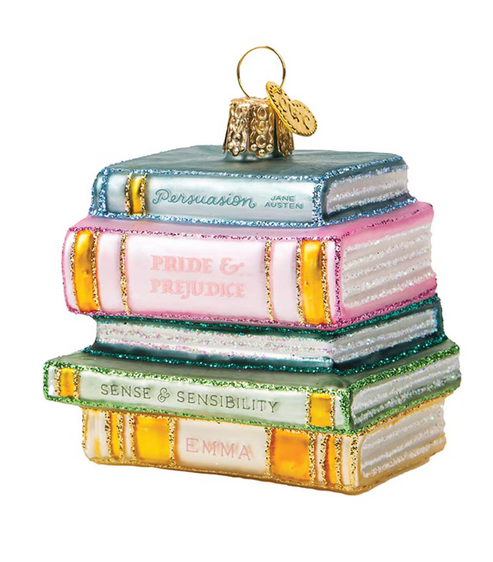 Jane Austen Stacked Books Ornament