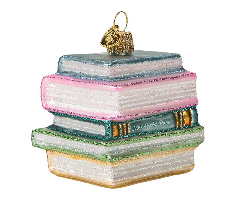 Jane Austen Stacked Books Ornament