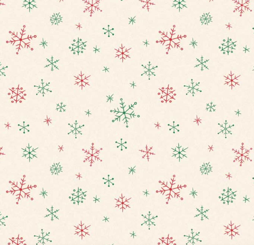 Merry Melody | MMEL-05438-E | Ditsy Snowflakes - Cream