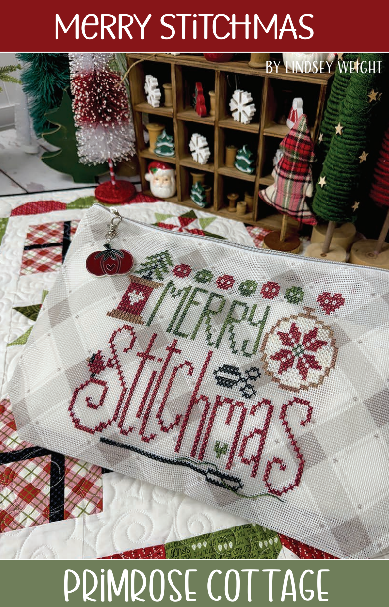 Merry Stitchmas Cross Stitch by Lindsey Weight of Primrose Cottage - PDF Pattern
