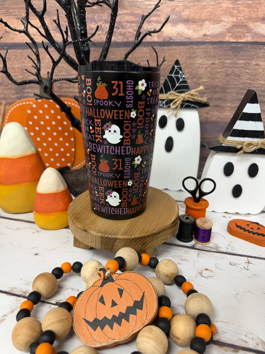 PRE ORDER - Halloween Tumbler from Primrose Cottage - THIS WILL BE SHIPPED AT A LATER DATE.