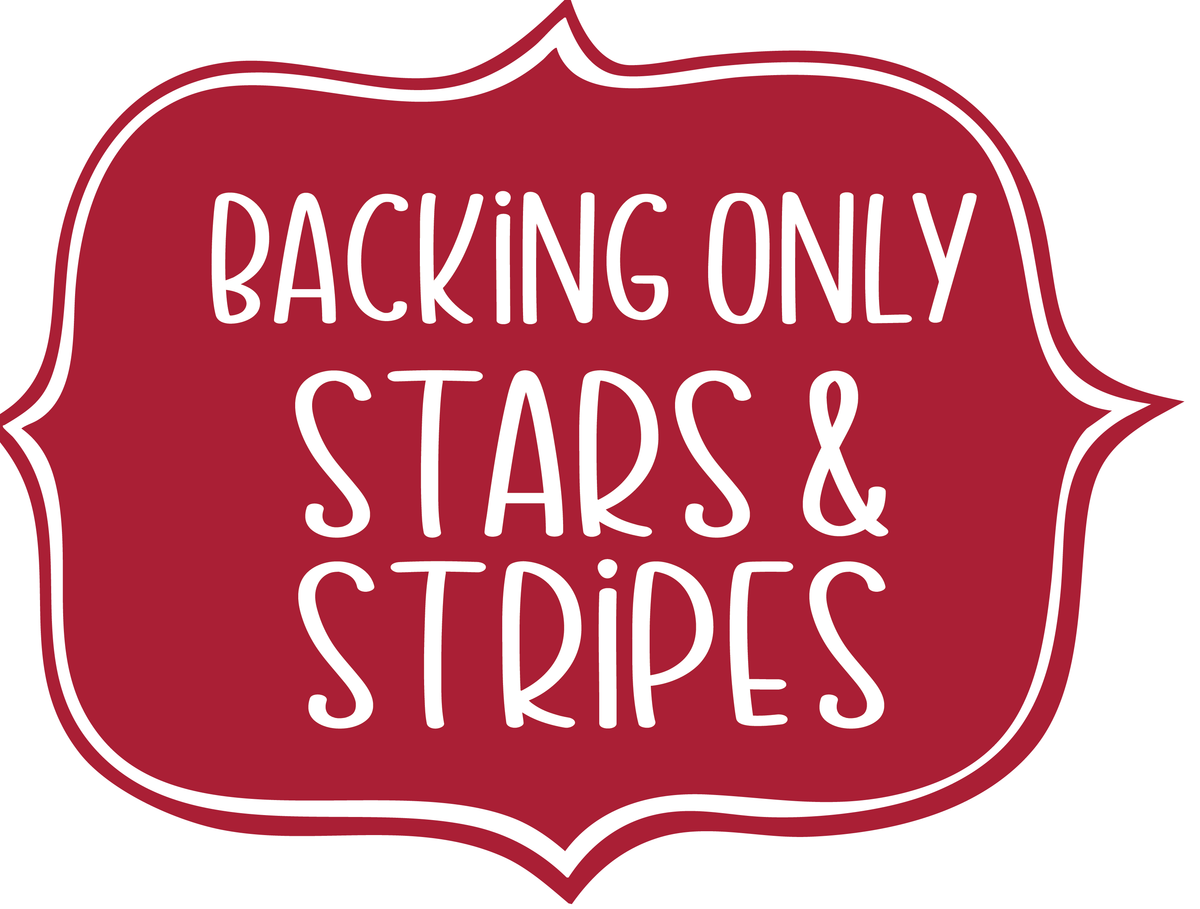 Stars and Stripes Backing ONLY