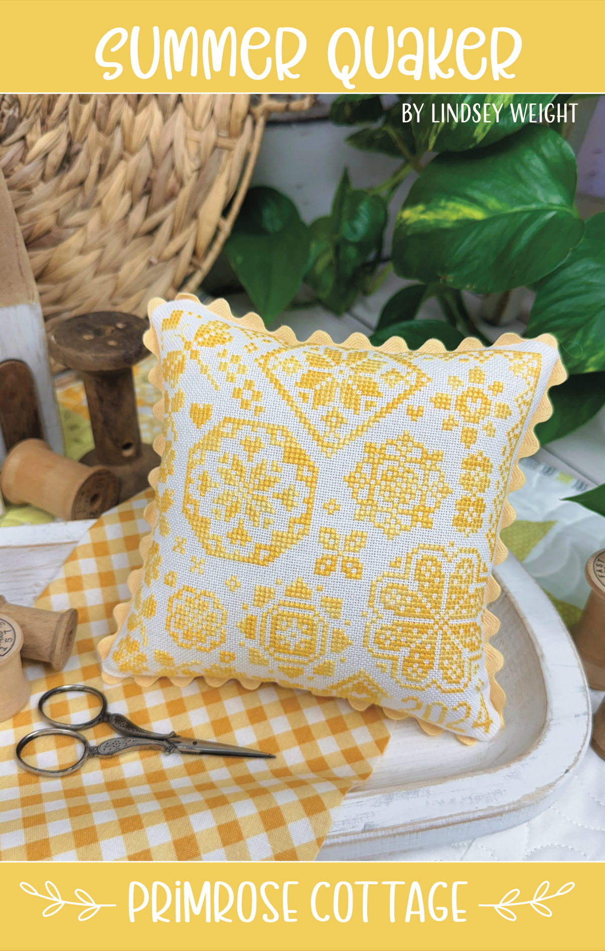 Summer Quaker Cross Stitch by Lindsey Weight of Primrose Cottage Stitc Summer Quaker Cross Stitch by Lindsey Weight of Primrose Cottage Stitc