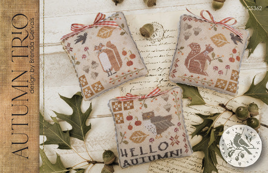 Autumn Trio Cross Stitch by With Thy Needle & Thread - Paper Pattern