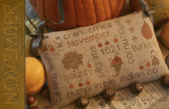 November Word Play Cross Stitch by With Thy Needle & Thread - Paper Pattern