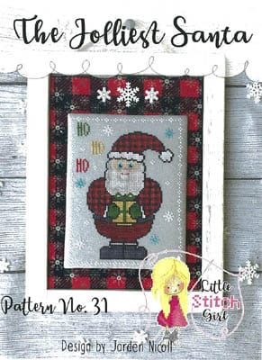 The Jolliest Santa by Little Stitch Girl - PAPER Pattern