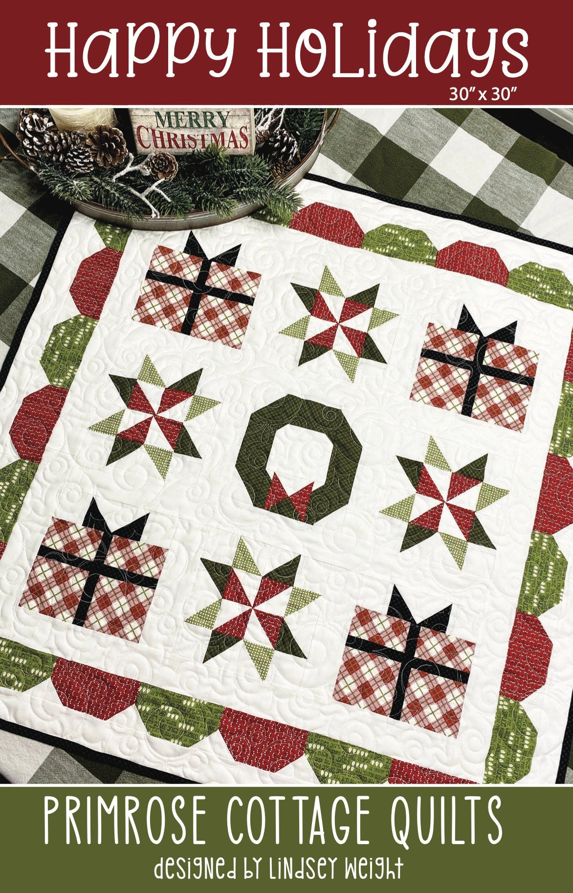 Happy Holidays Quilt - Paper Pattern PCQ-030