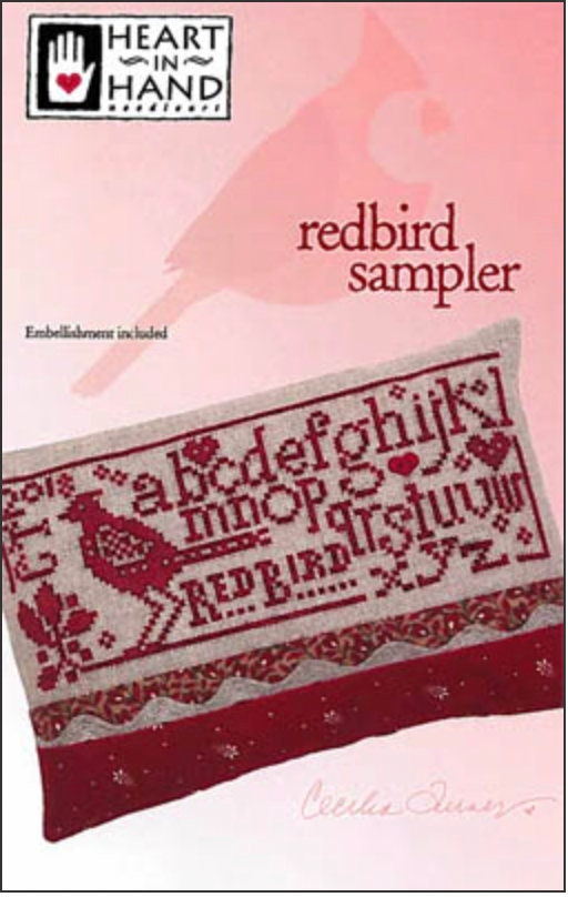 Redbird Sampler Cross Stitch by Heart in Hand - Paper Pattern