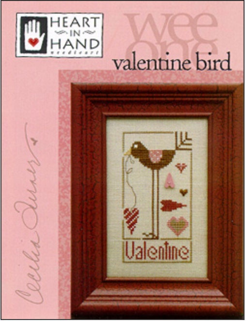 Valentine Bird Cross Stitch by Heart in Hand Paper Pattern