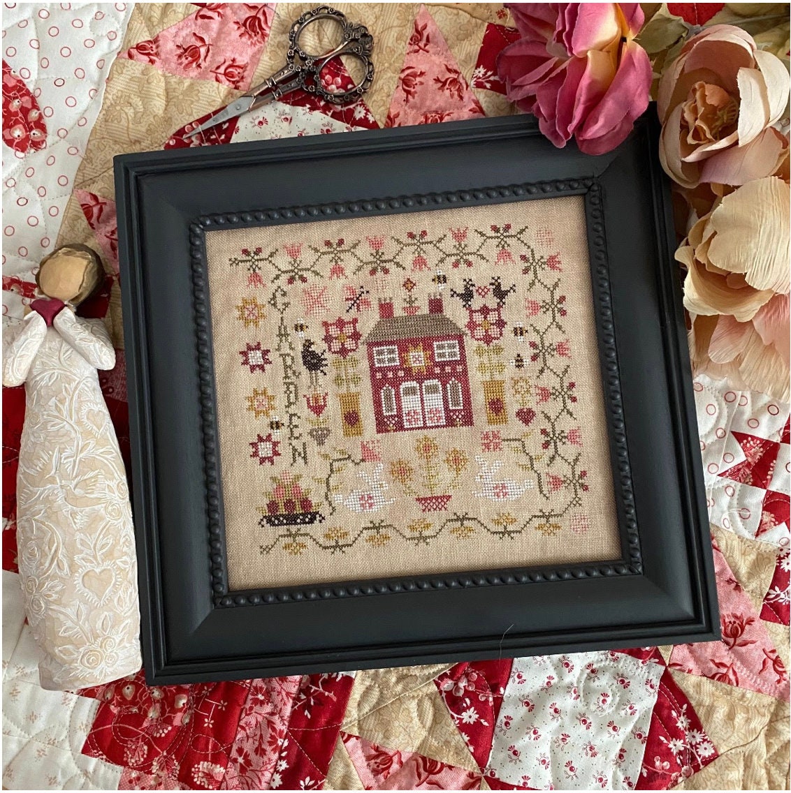 Summer Garden at Cranberry Manor Cross Stitch by Pansy Patch Quilts and Stitchery - Paper Pattern