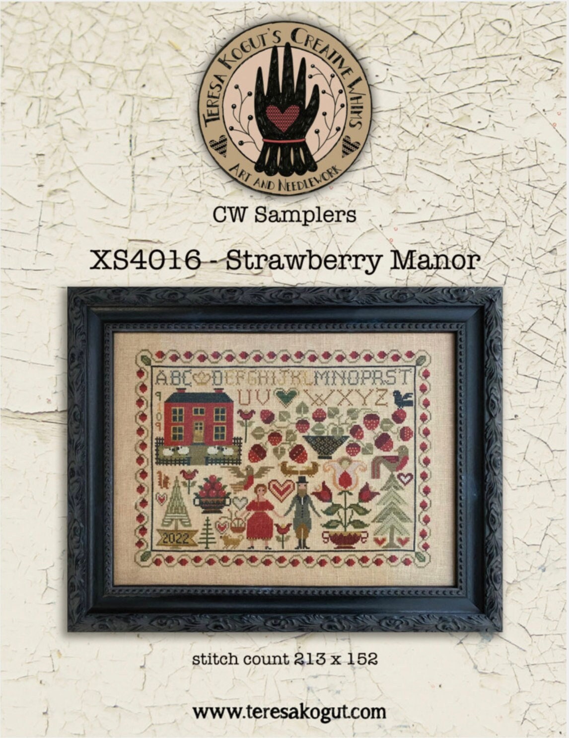 Strawberry XS4016 Cross Stitch By Teresa Kogut - Paper Pattern