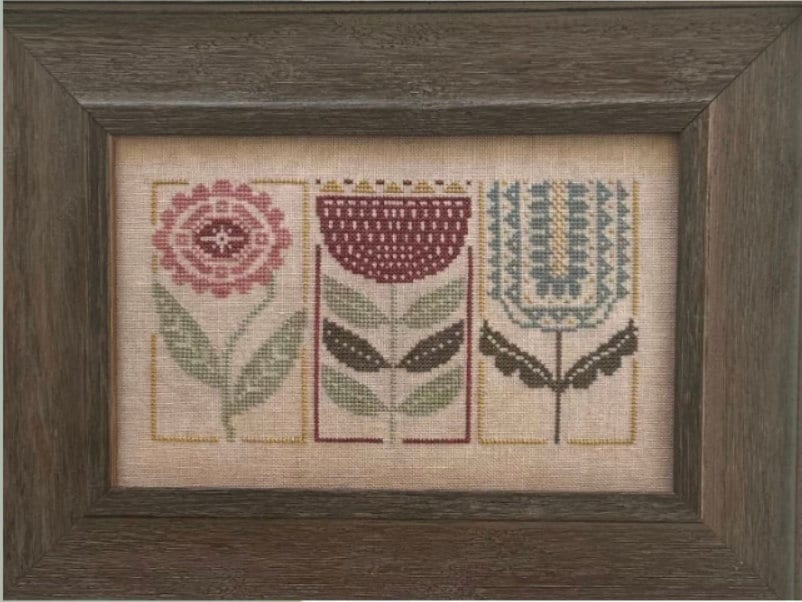 Floral Etchings Cross Stitch by Heart in Hand - Paper Pattern