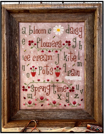 Spring Alphabet Sampler Cross Stitch By New York Dreamer - Paper Pattern