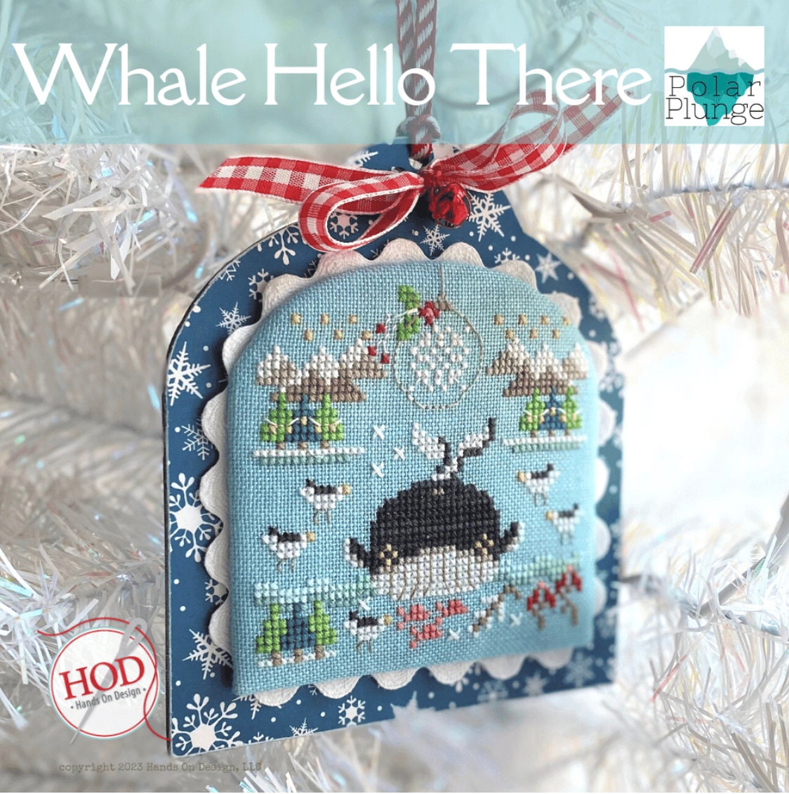 Whale Hello There Polar Plunge Cross Stitch By Hands on Design - Paper Pattern