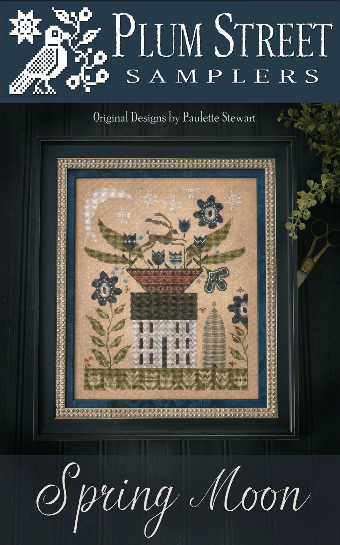 Spring Moon Cross Stitch By Plum Street Samplers - Paper Pattern