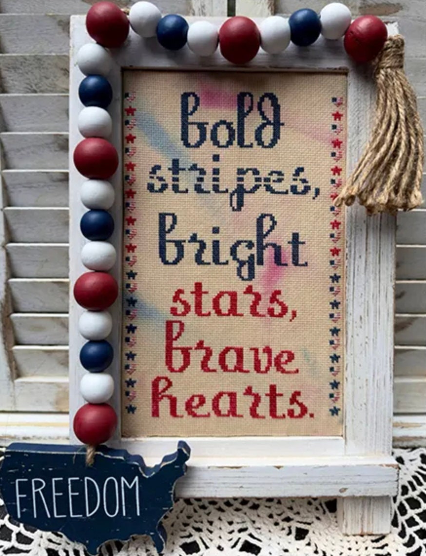 Bold, Bright, Brave by Sambrie Stitches Designs Cross Stitch - Paper Pattern