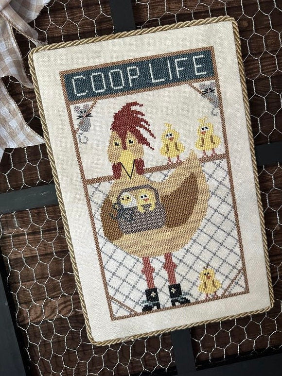 Coop Life Cross Stitch by Finally A Farmgirl - Paper Pattern