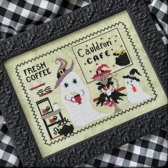 Witch&#39;s Cauldron Cafe Cross Stitch by Finally A Farmgirl - Paper Pattern