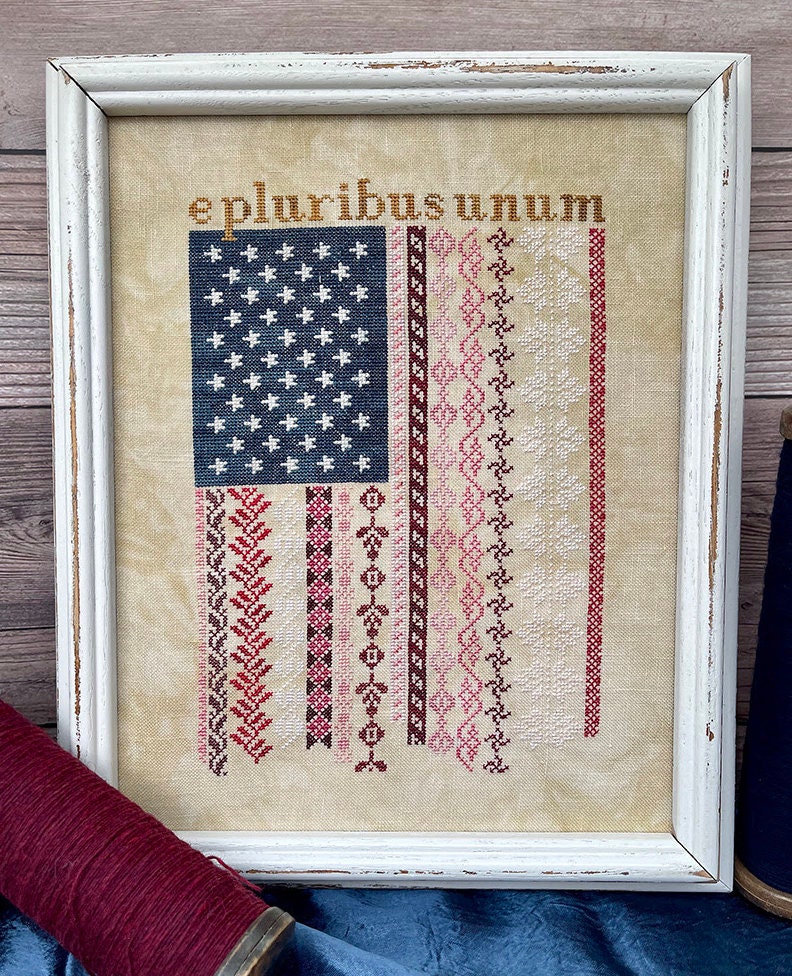 E Pluribus Unum Cross Stitch by Jan Hicks Creates - Paper Pattern