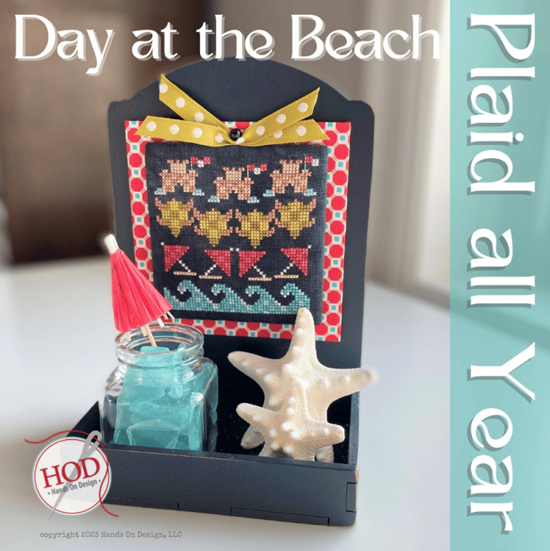 Day at the Beach Plaid all Year Cross Stitch By Hands on Design - Paper Pattern