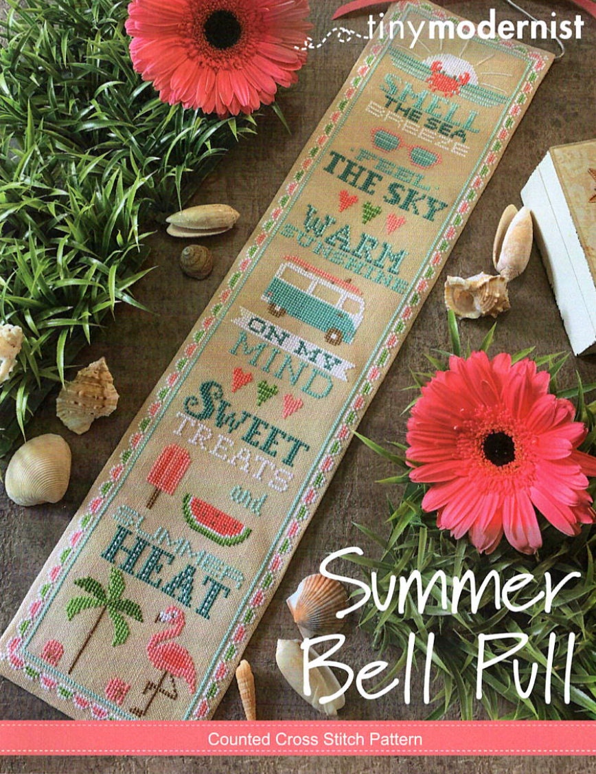 Summer Bell Pull Cross Stitch by Tiny Modernist - Paper Pattern