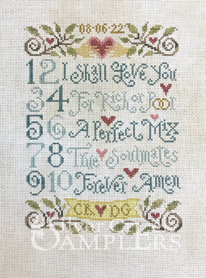 Counting on Love Cross Stitch by Silver Creek Samplers - Paper Pattern