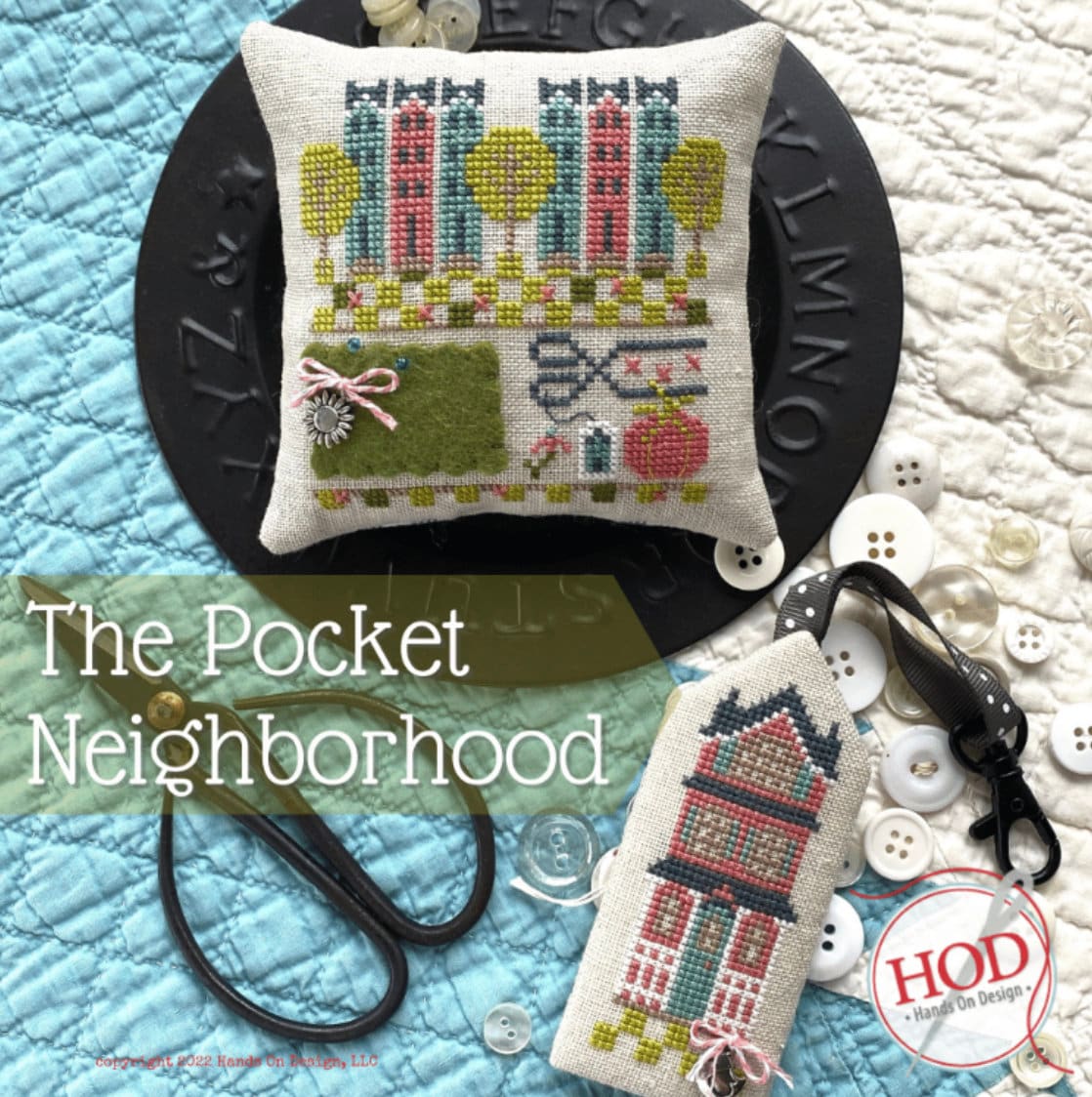 The Pocket Neighborhood Cross Stitch by Hands on Design - PAPER Pattern