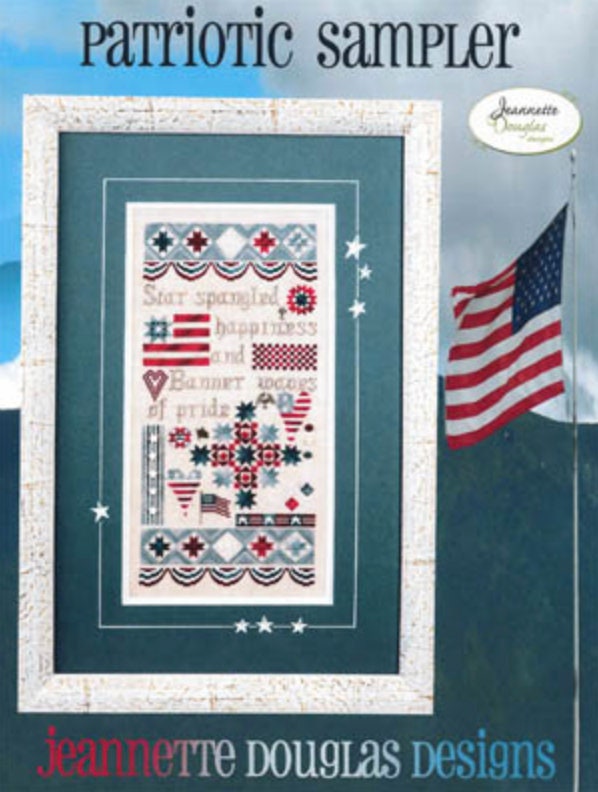 Patriotic Sampler Cross Stitch by Jeannette Douglas Designs - Paper Pattern