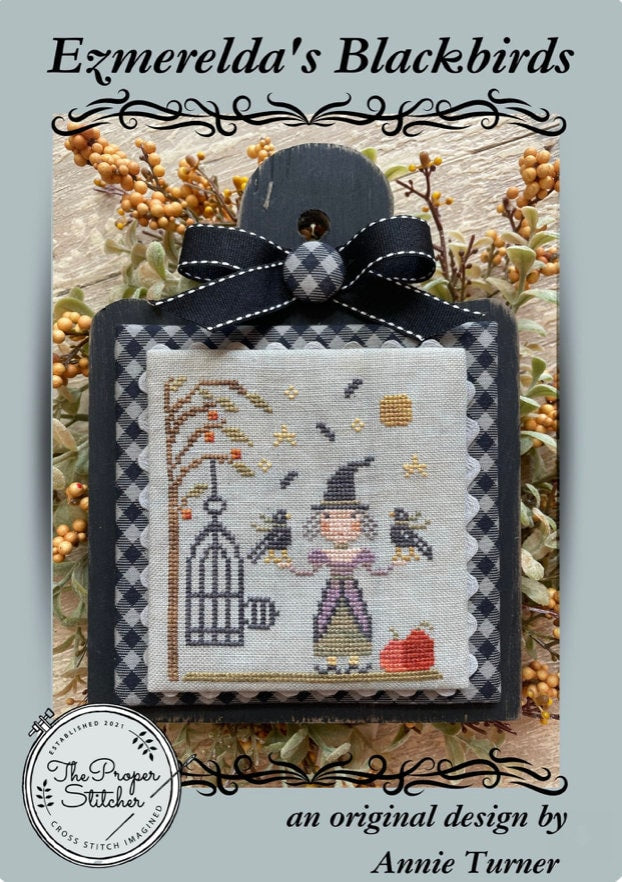 Ezmerelda&#39;s Blackbirds Cross Stitch By The Proper Stitcher - Paper Pattern