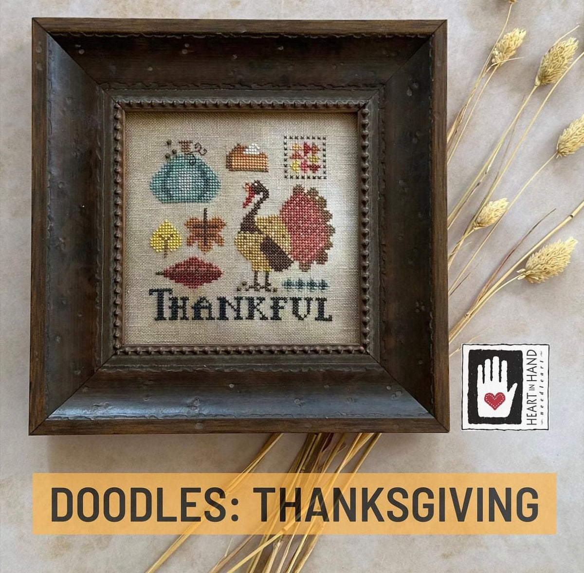 Doodles: Thanksgiving Cross Stitch by Heart in Hand - Paper Pattern