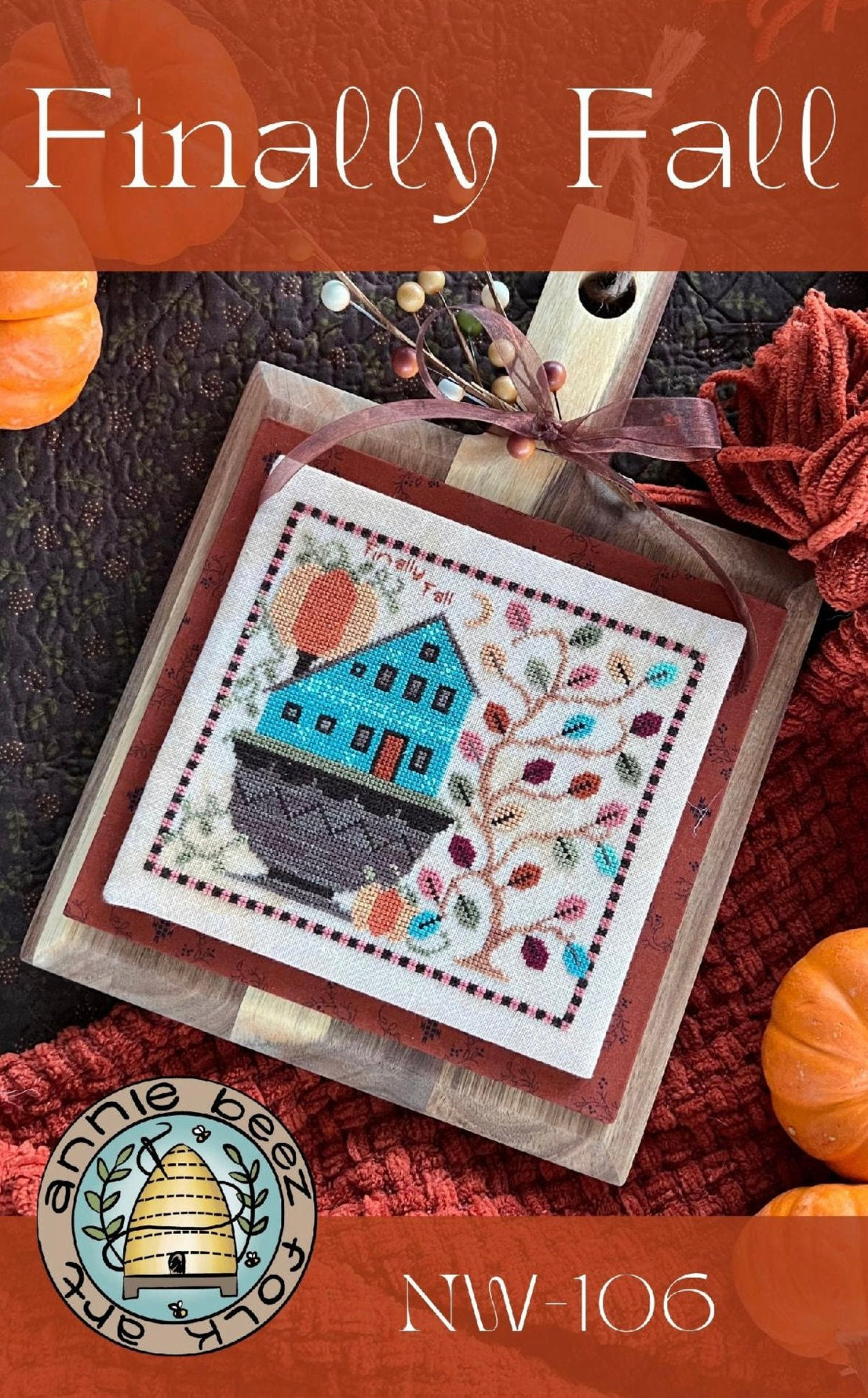 Finally Fall Cross Stitch by Annie Beez Folk Art - PAPER PATTERN