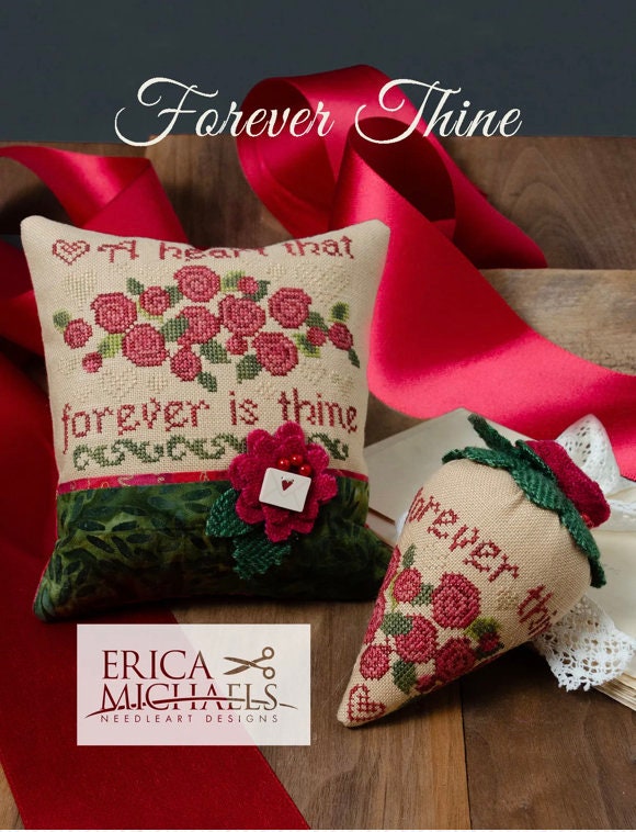 Forever Thine Cross Stitch by Erica Michaels - Paper Pattern