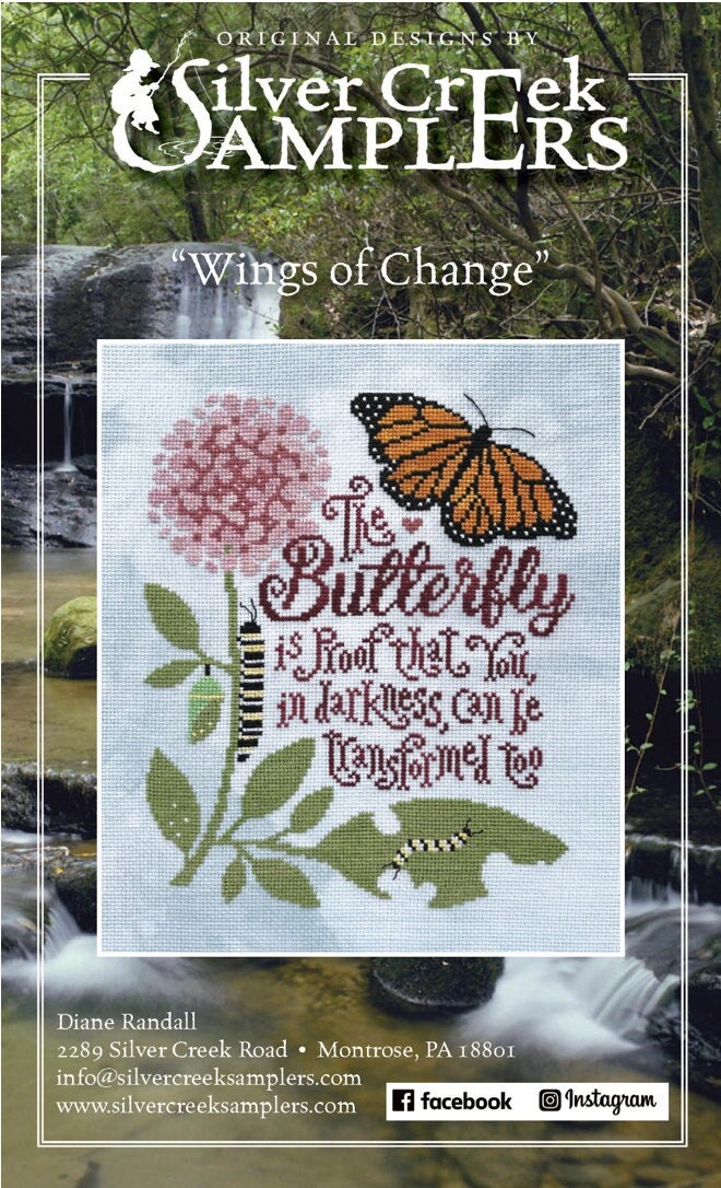 Wings of Change Cross Stitch by Silver Creek Samplers - Paper Pattern