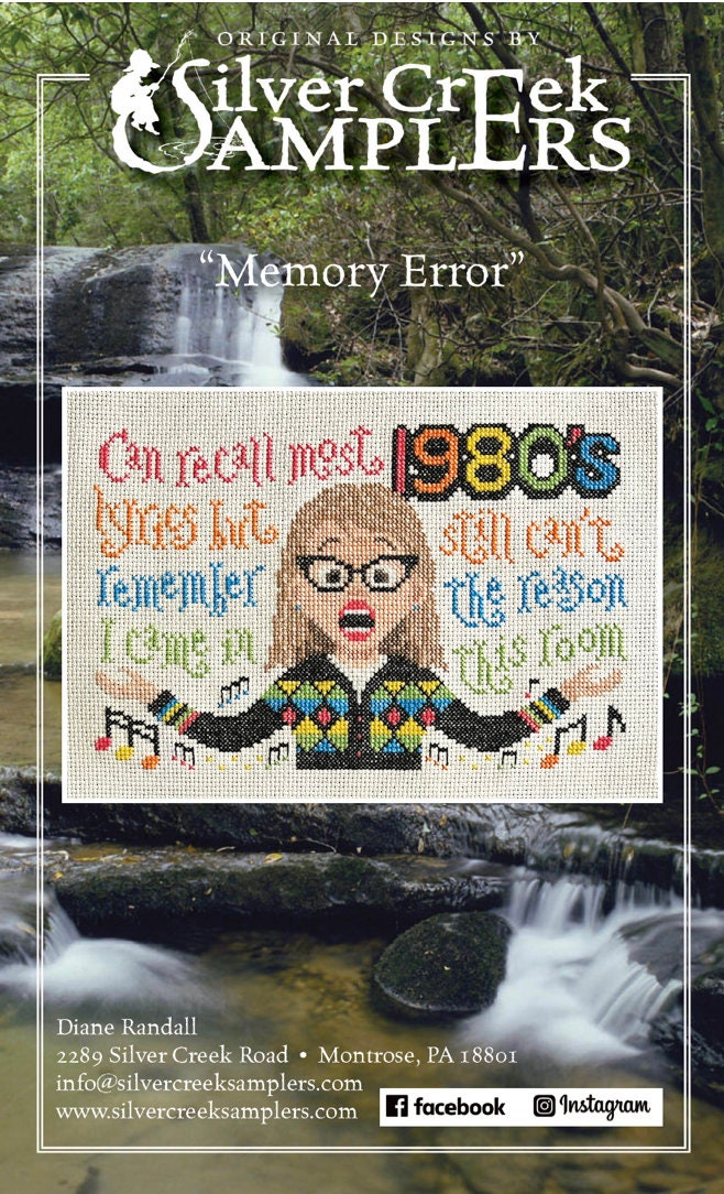 Memory Error Cross Stitch by Silver Creek Samplers - Paper Pattern