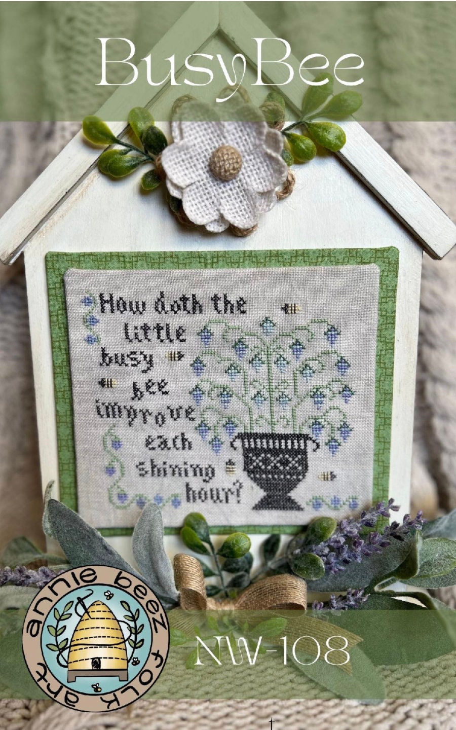 Busy Bee Cross Stitch by Annie Beez Folk Art - Paper Pattern