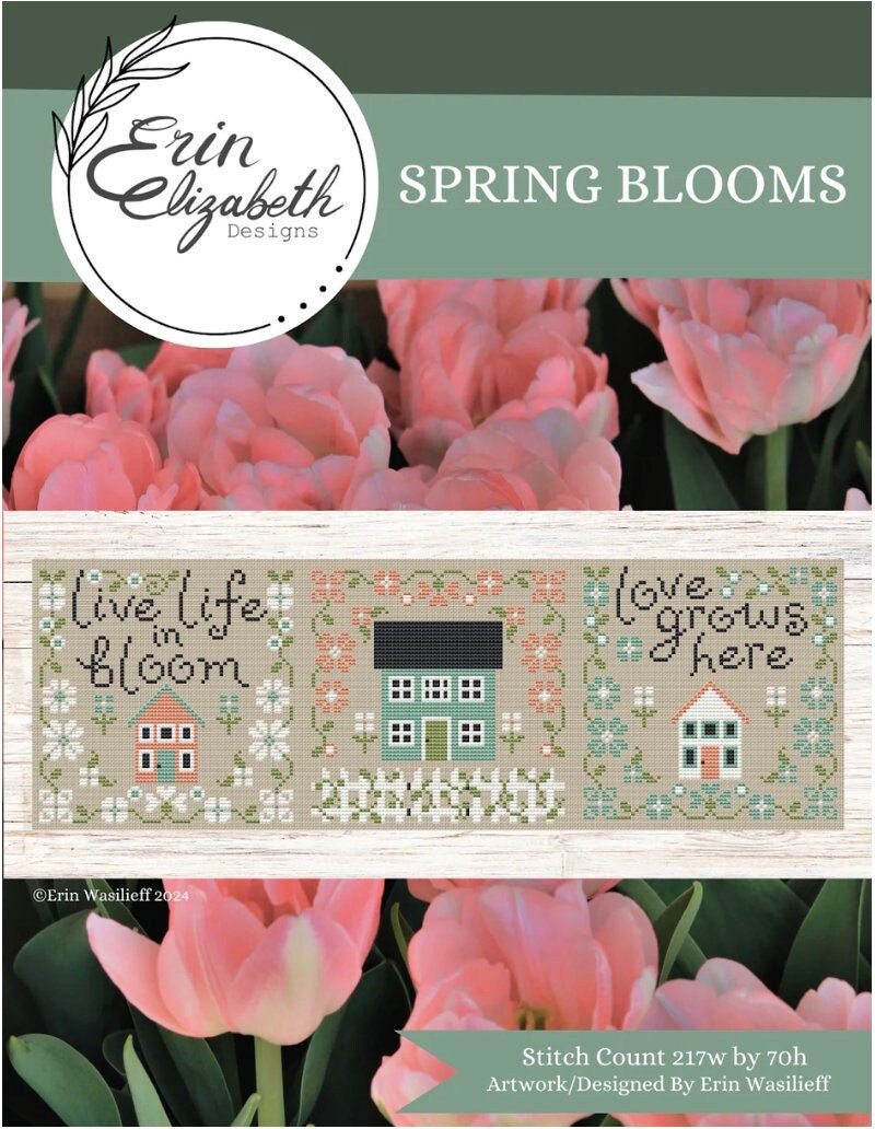 Spring Blooms Cross Stitch by Erin Elizabeth - Paper Pattern