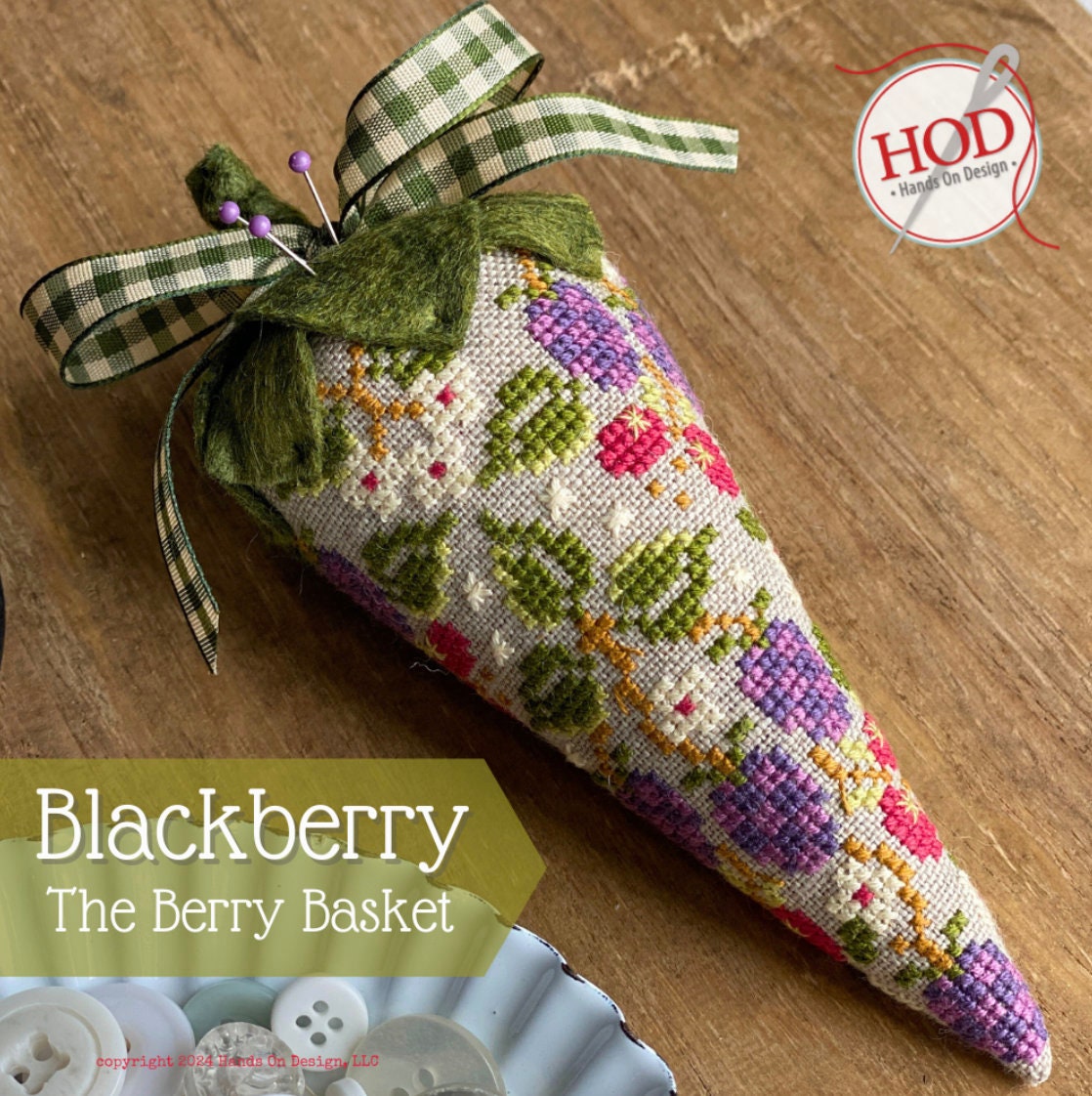 Blackberry - The Berry Basket Cross Stitch by Hands on Design - Paper Pattern