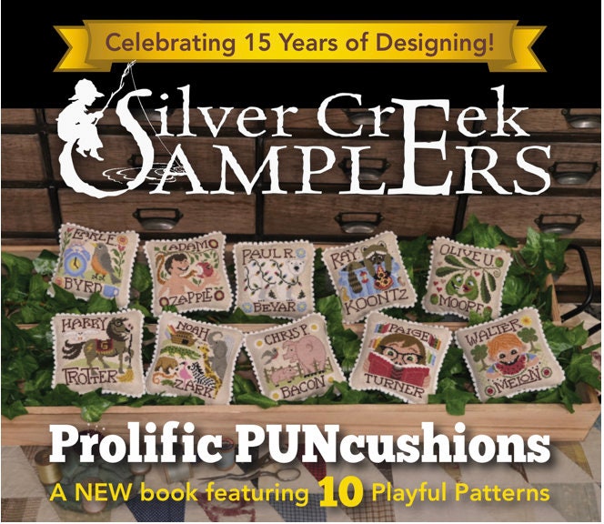 Prolific PUNcushions Cross Stitch Book by Silver Creek Samplers - Paper Pattern