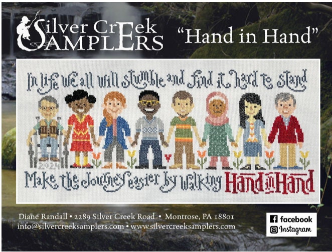 Hand in Hand Cross Stitch by Silver Creek Samplers - Paper Pattern