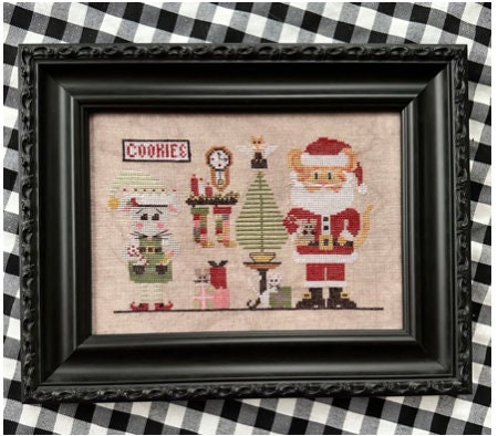 Santa &quot;Claws&quot; Cross Stitch by Finally A Farmgirl - Paper Pattern