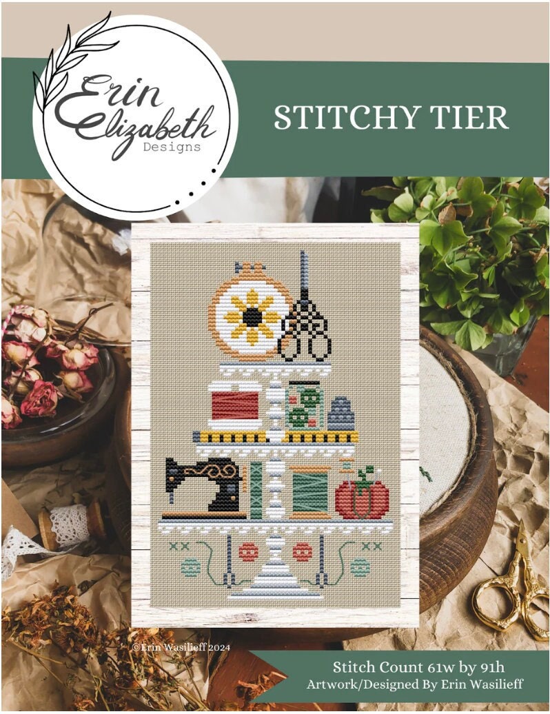 Stitchy Tier Cross Stitch by Erin Elizabeth - Paper Pattern